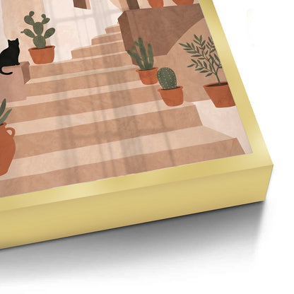 Santorini Stairway - Fine Art