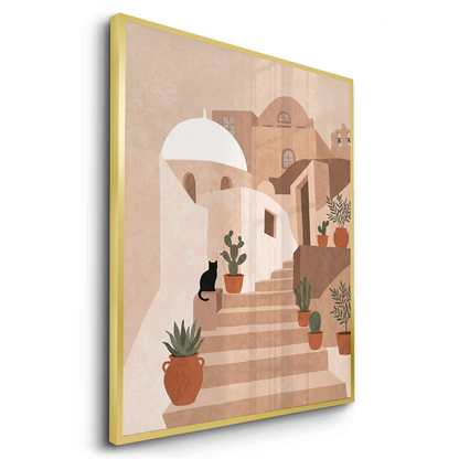 Santorini Stairway - Fine Art