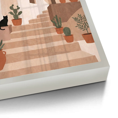 Santorini Stairway - Fine Art