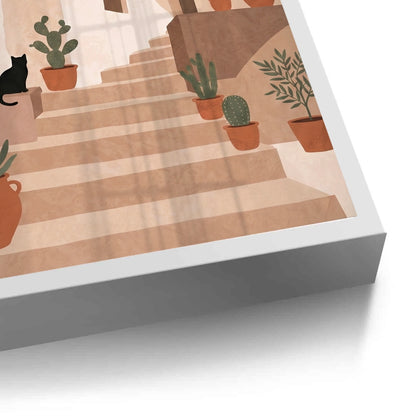 Santorini Stairway - Fine Art