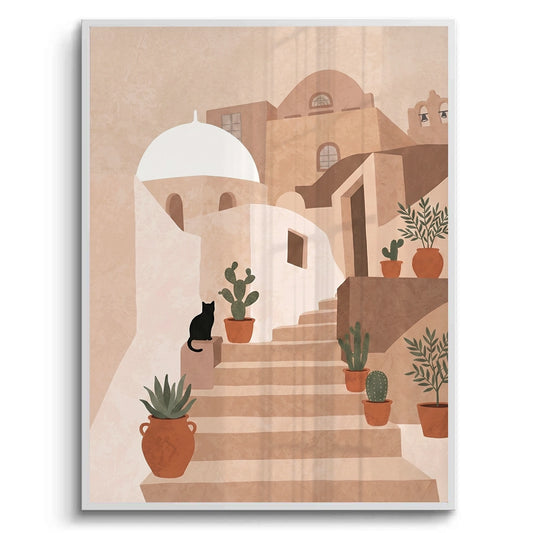 Santorini Stairway - Fine Art