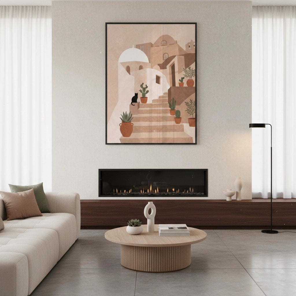 2Santorini Stairway - Fine Art