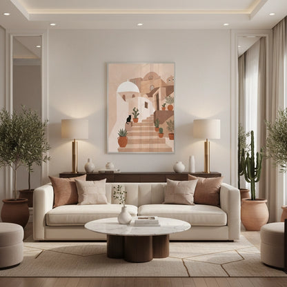 Santorini Stairway - Fine Art