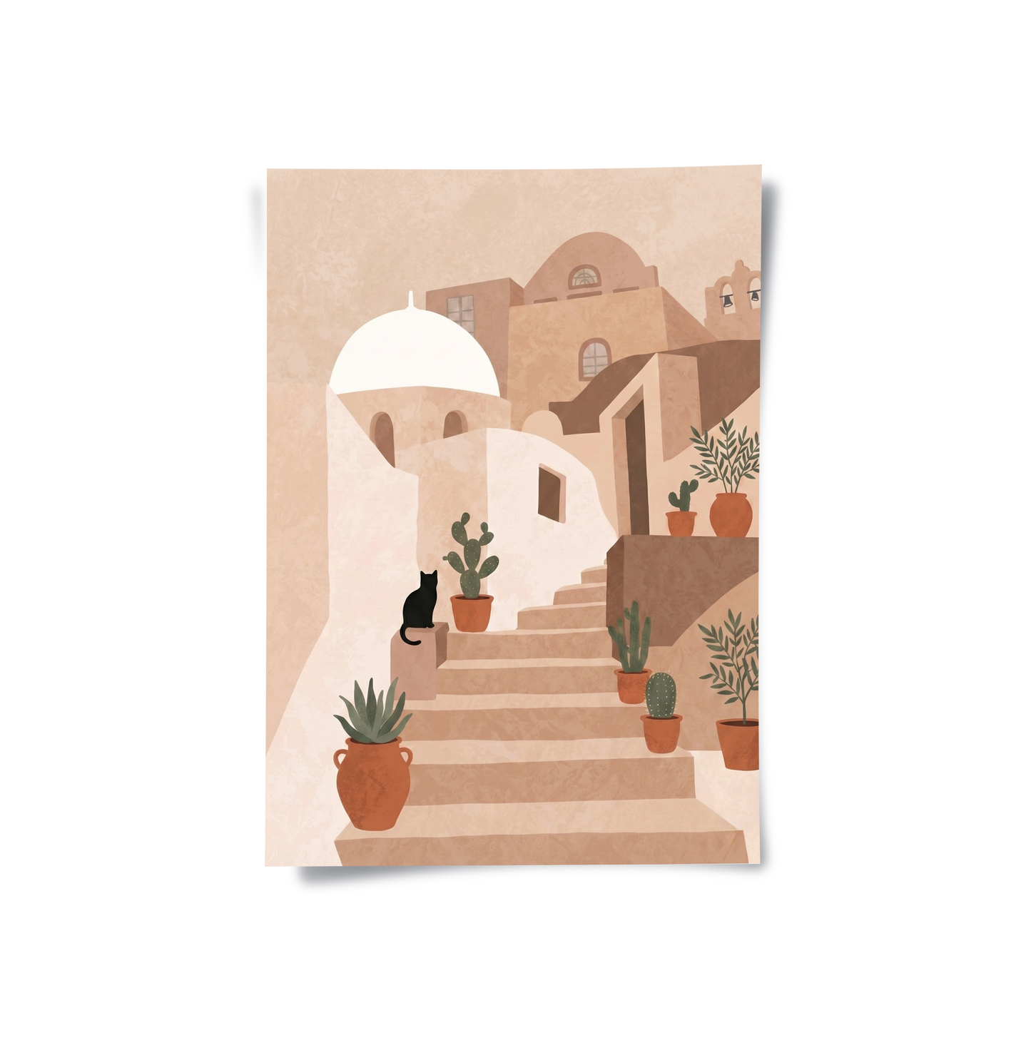 2Santorini Stairway - Poster