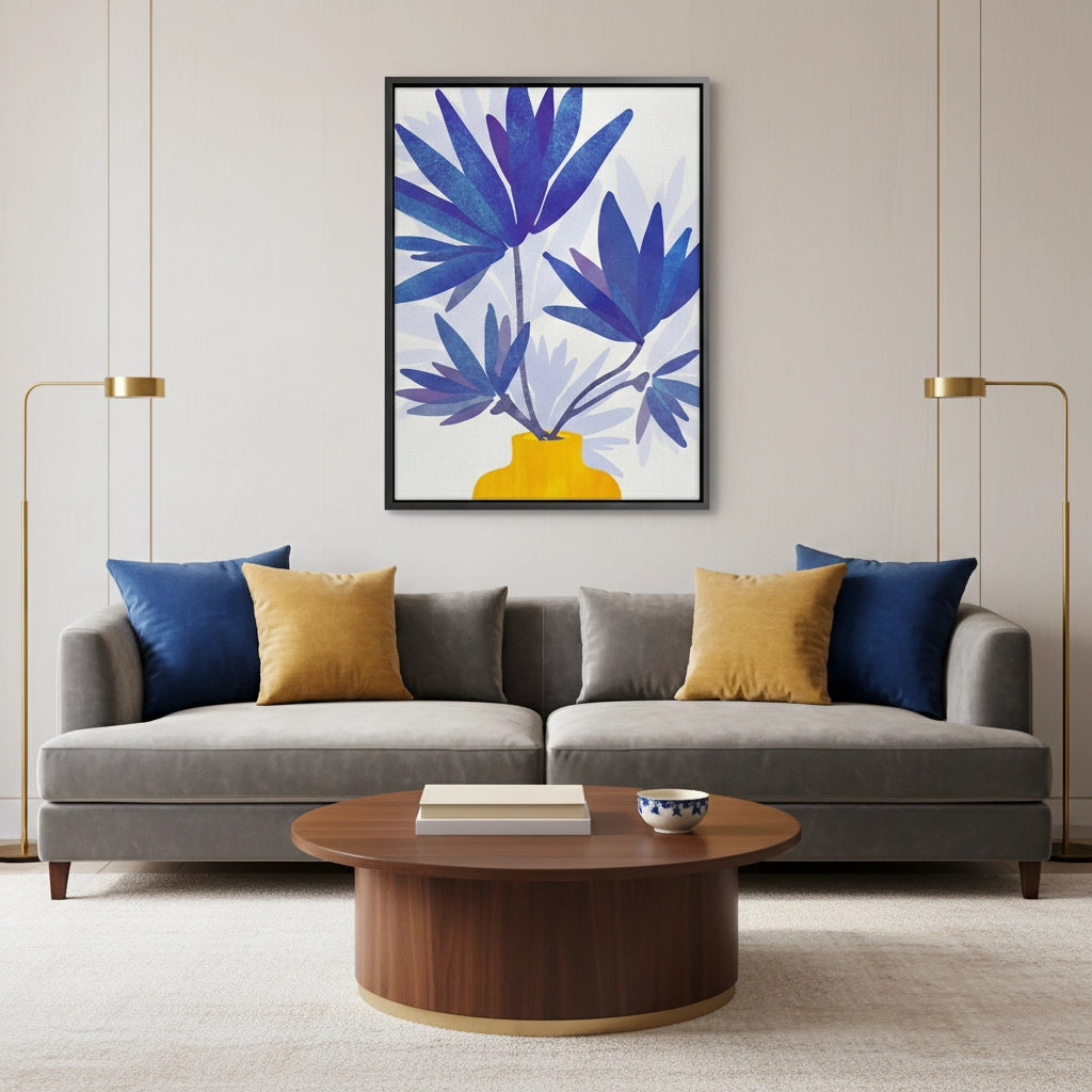 Sapphire Bloom - Canvas
