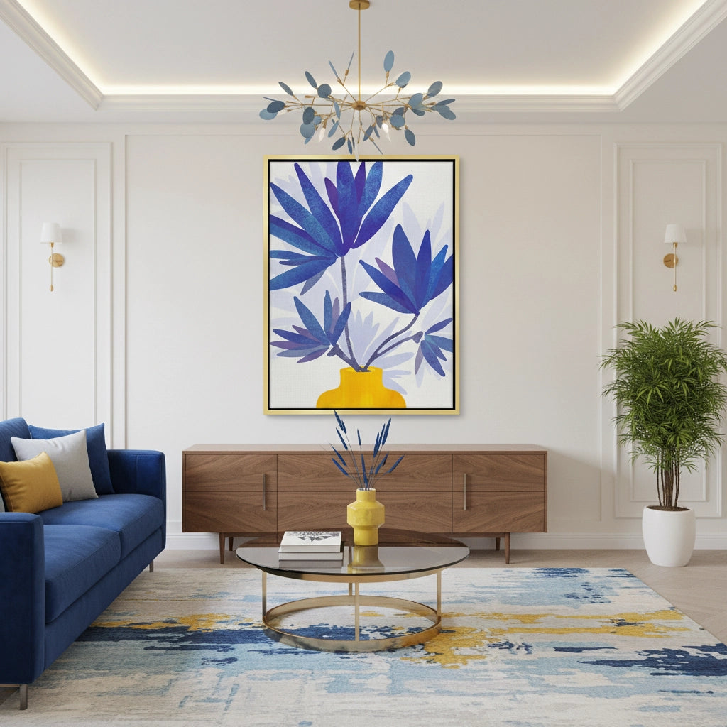 Sapphire Bloom - Canvas