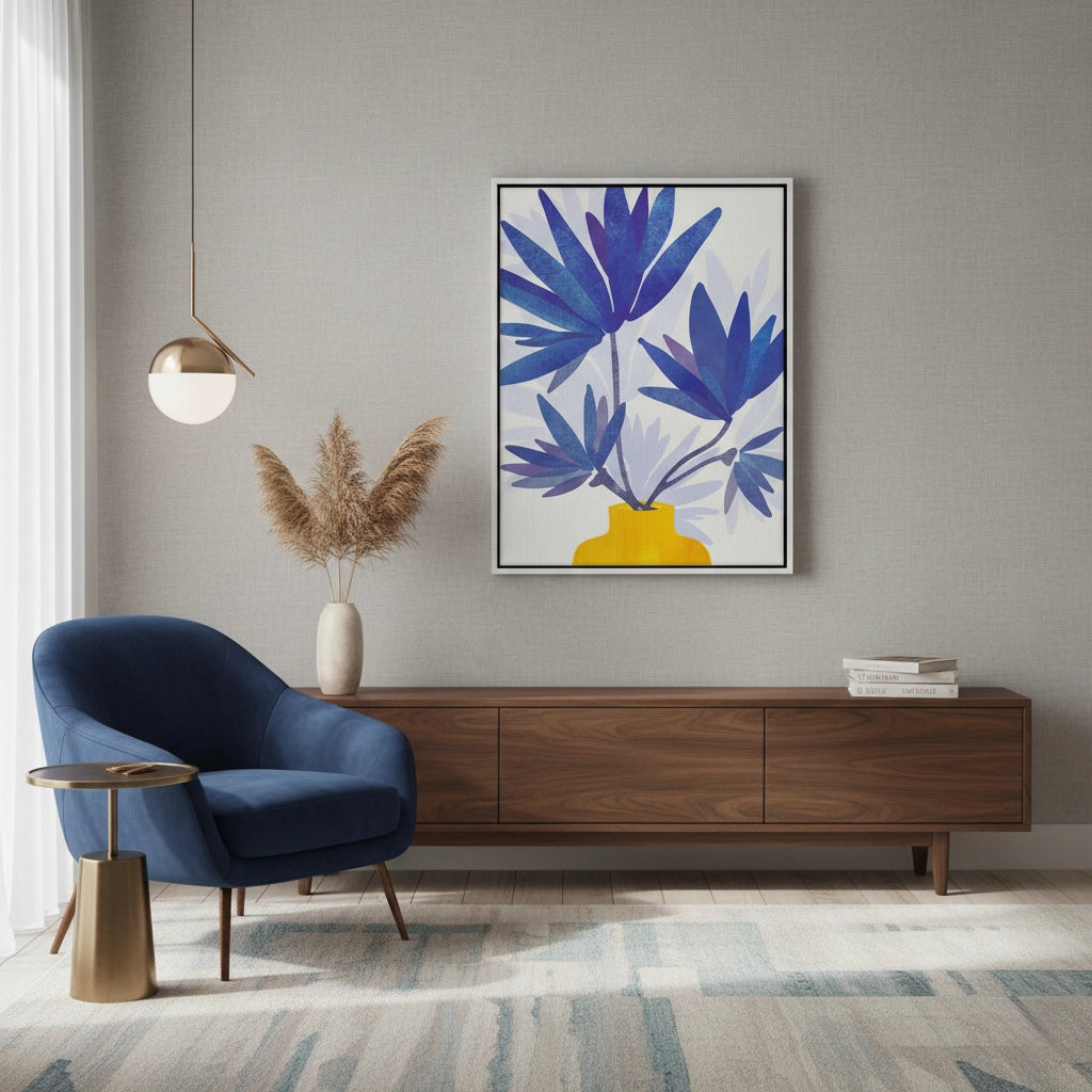 Sapphire Bloom - Canvas