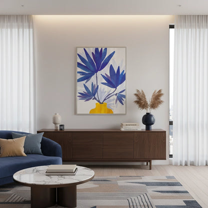 Sapphire Bloom - Fine Art