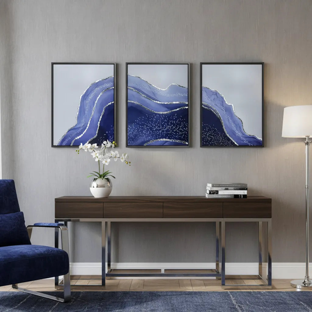 Sapphire Coast Set of 3 - Canvas - Jasmineart.ae