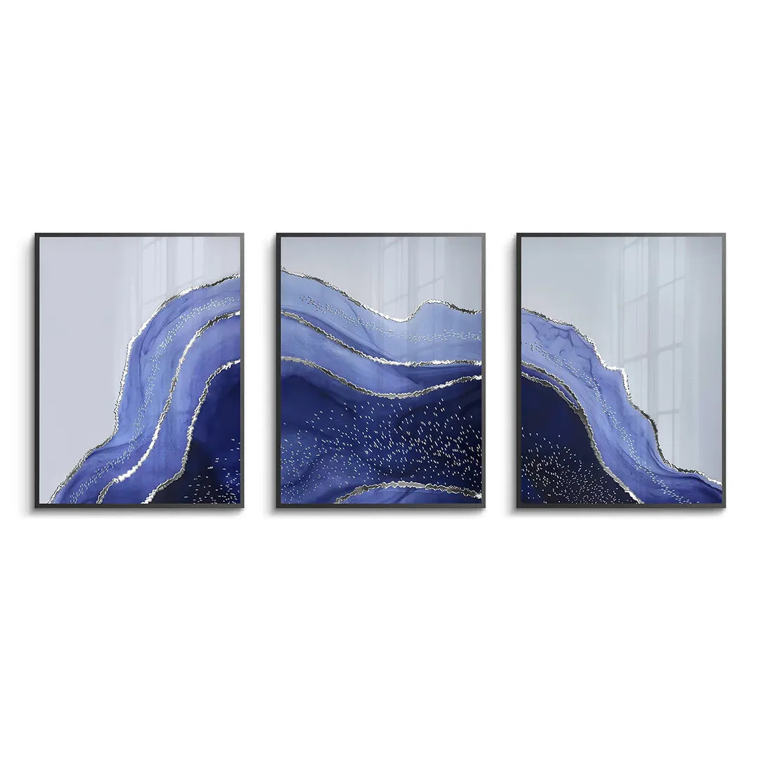 Sapphire Coast Set of 3 - Fine Art - Jasmineart.ae