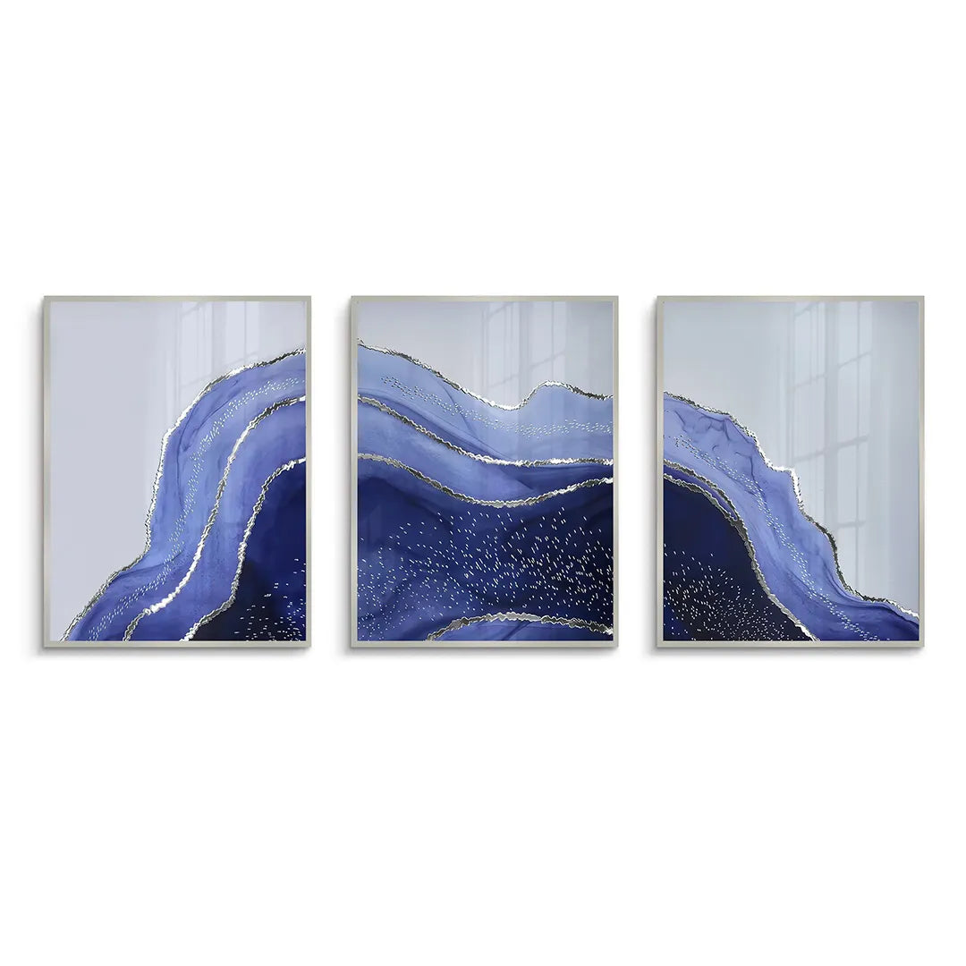 Sapphire Coast Set of 3 - Fine Art - Jasmineart.ae