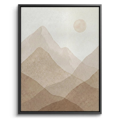 Sepia Tone Mountain Range - Canvas
