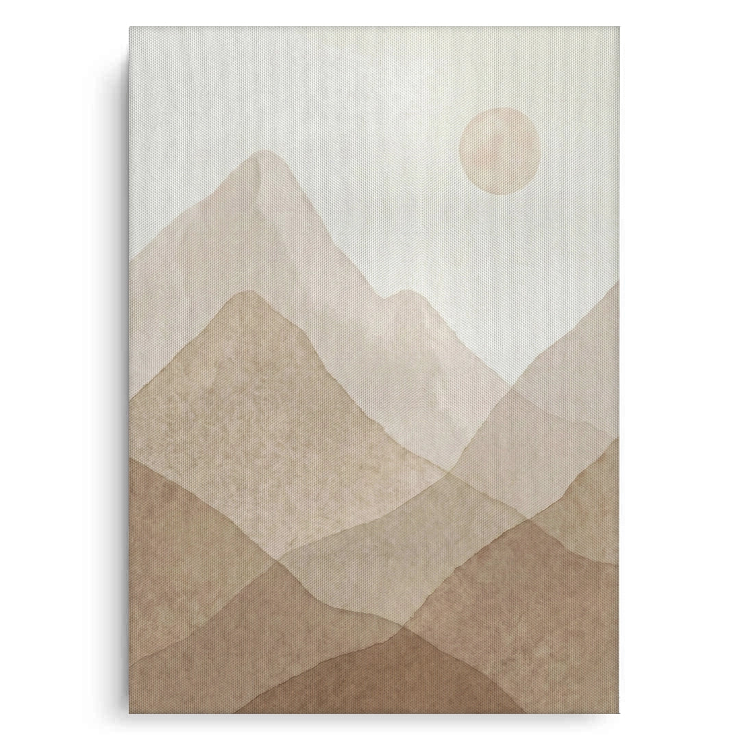 2Sepia Tone Mountain Range - Canvas