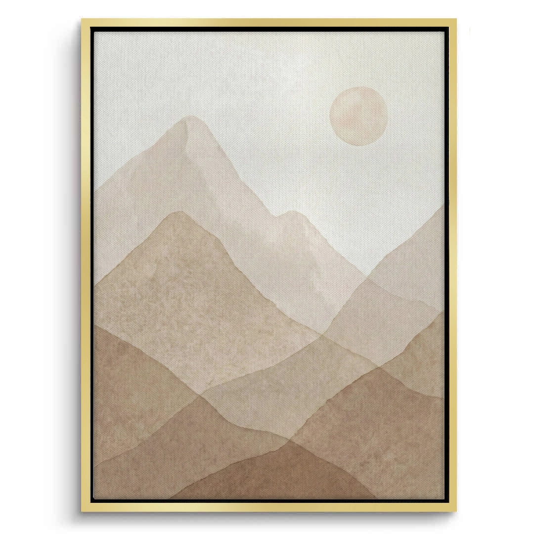 2Sepia Tone Mountain Range - Canvas