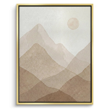 Sepia Tone Mountain Range - Canvas