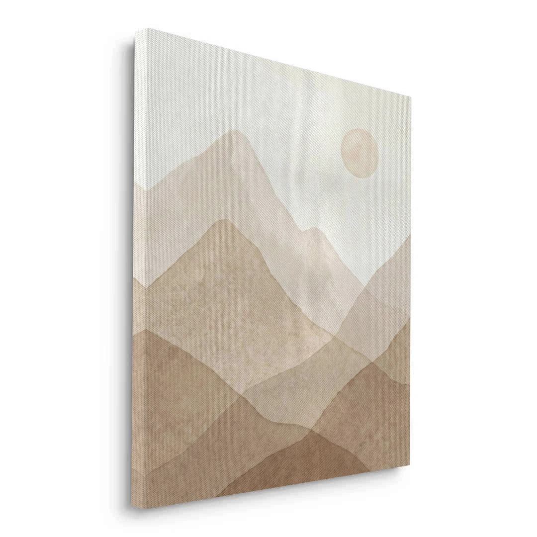 2Sepia Tone Mountain Range - Canvas
