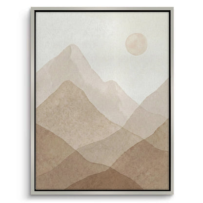 Sepia Tone Mountain Range - Canvas