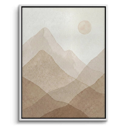 Sepia Tone Mountain Range - Canvas