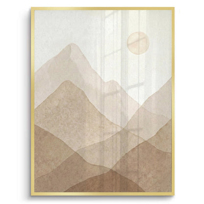 Sepia Tone Mountain Range - Fine Art