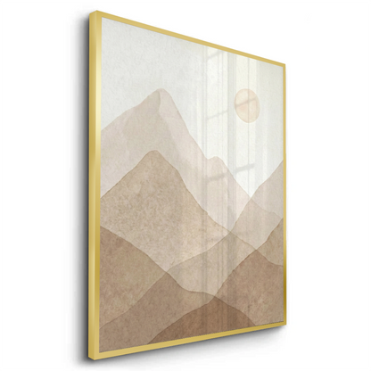 Sepia Tone Mountain Range - Fine Art