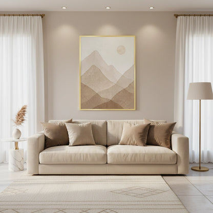 Sepia Tone Mountain Range - Fine Art