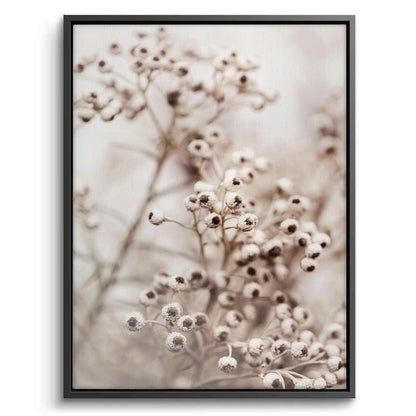 Serene Beige Wildflower - Canvas