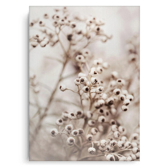 Serene Beige Wildflower - Canvas