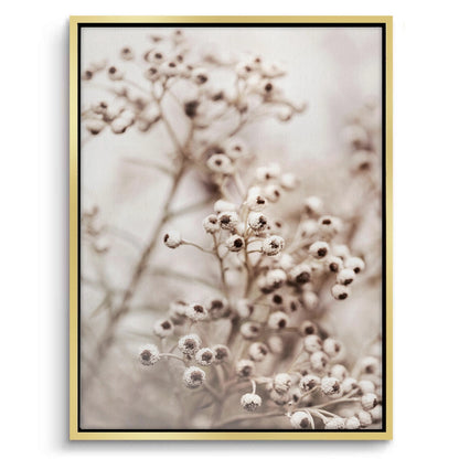 Serene Beige Wildflower - Canvas
