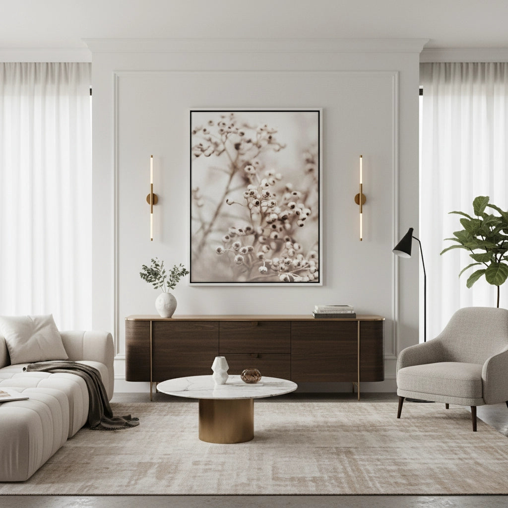 2Serene Beige Wildflower - Canvas