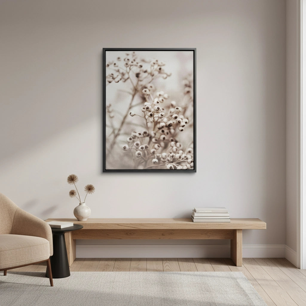 2Serene Beige Wildflower - Canvas