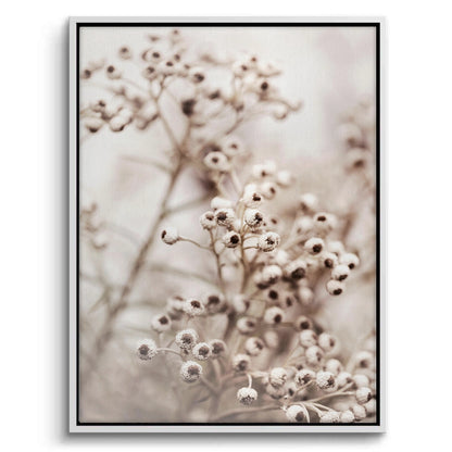 Serene Beige Wildflower - Canvas