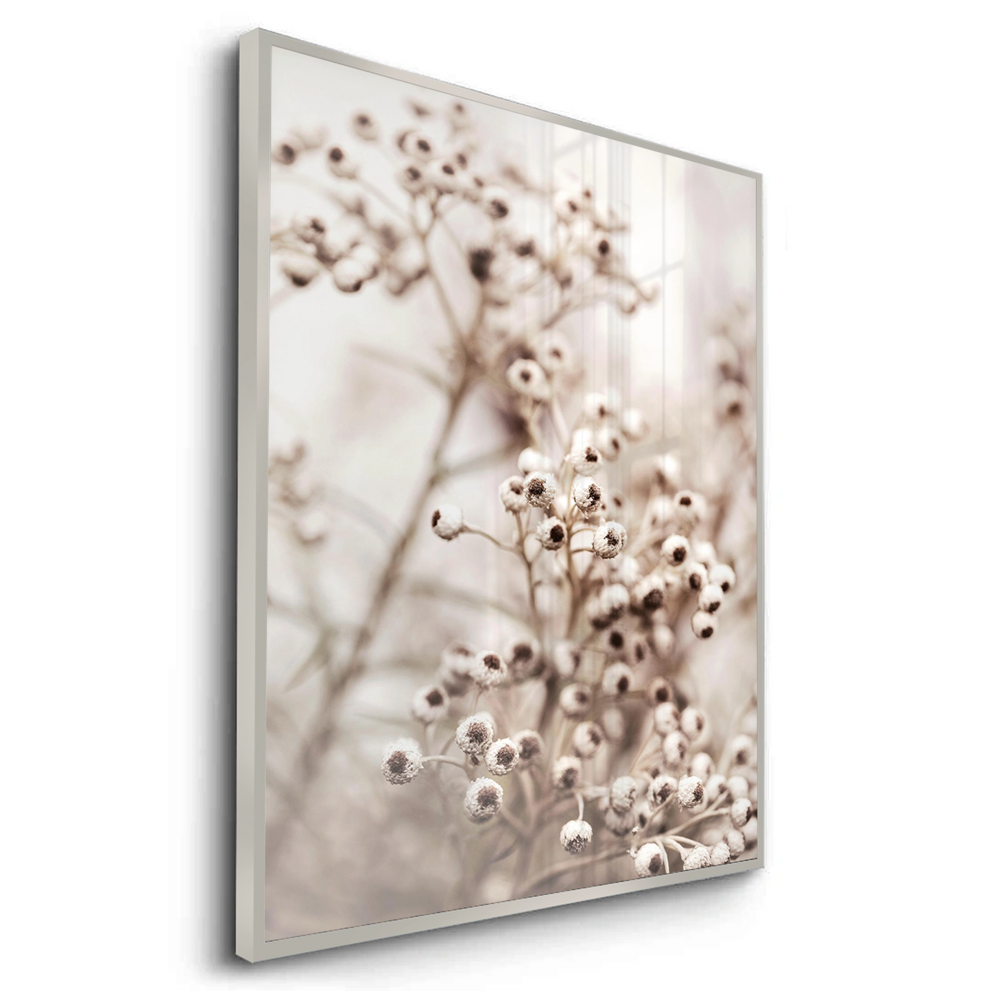2Serene Beige Wildflower - Fine Art
