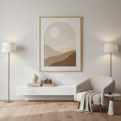 Serene Desert Horizon - Canvas