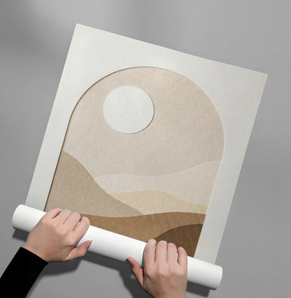 Serene Desert Horizon - Poster