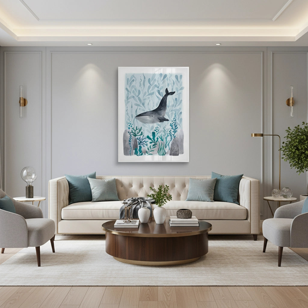 Serene Marine Life  - Fine Art - Jasmineart.ae
