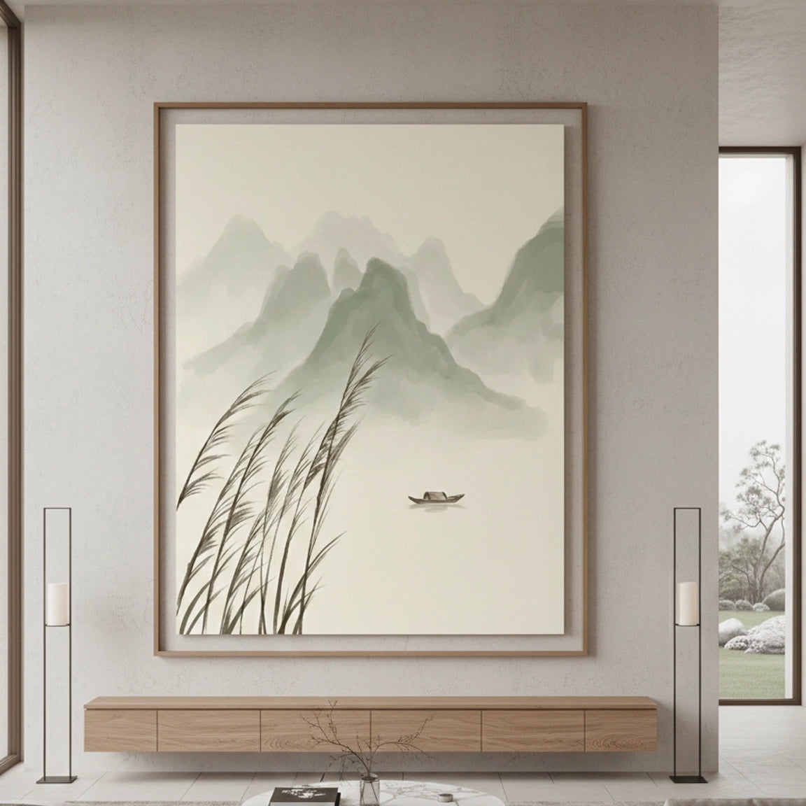 2Serene Zen Landscape Painting #SZLA220