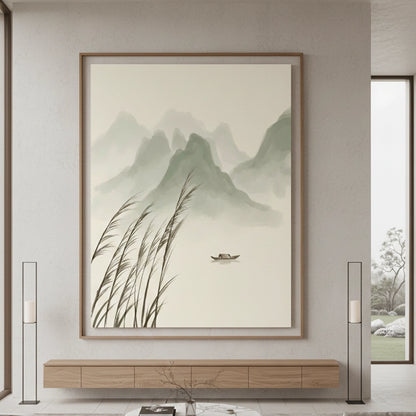 Serene Zen Landscape Painting #SZLA220
