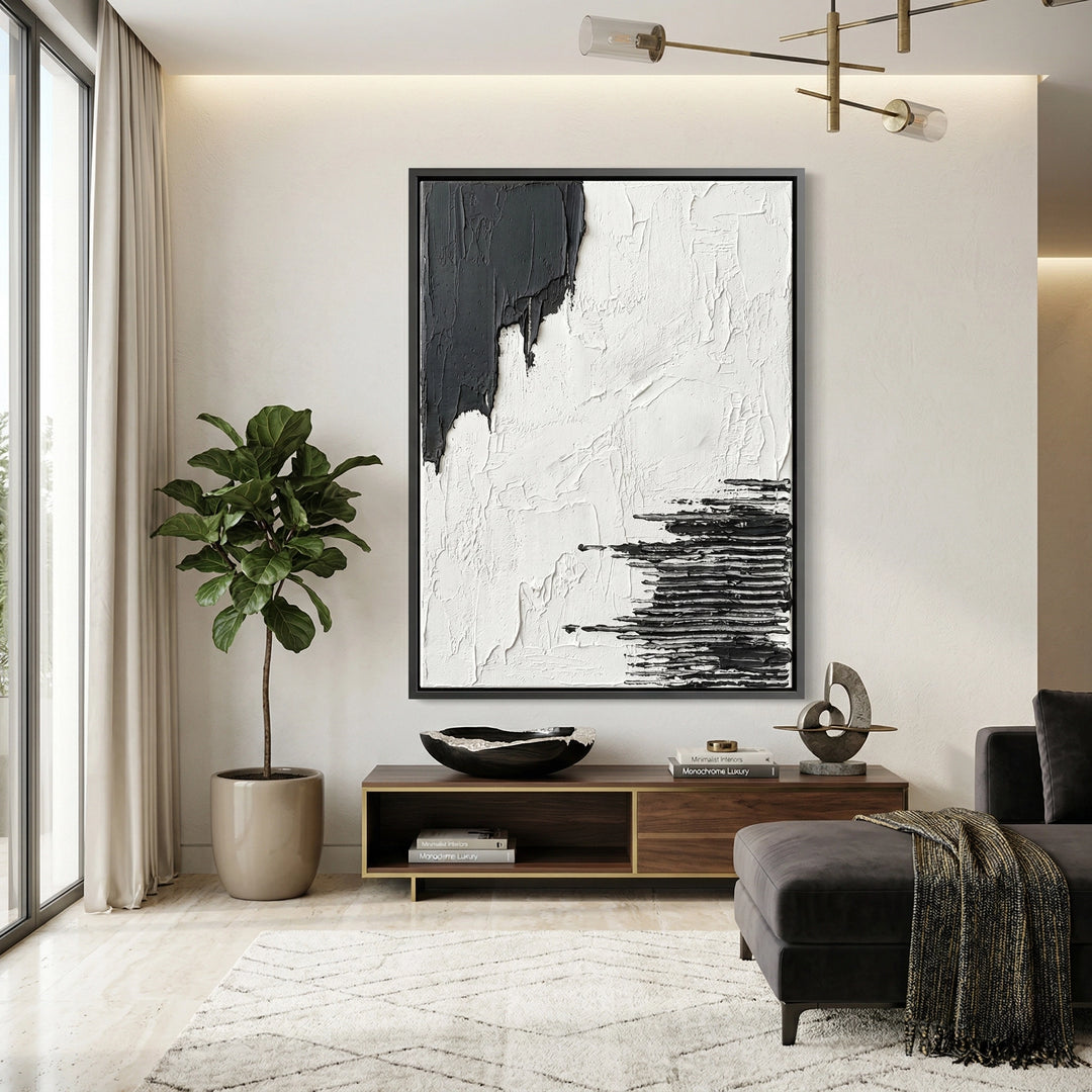 Shadow Fracture premium wall art, textured and elegant, ideal for UAE interiors