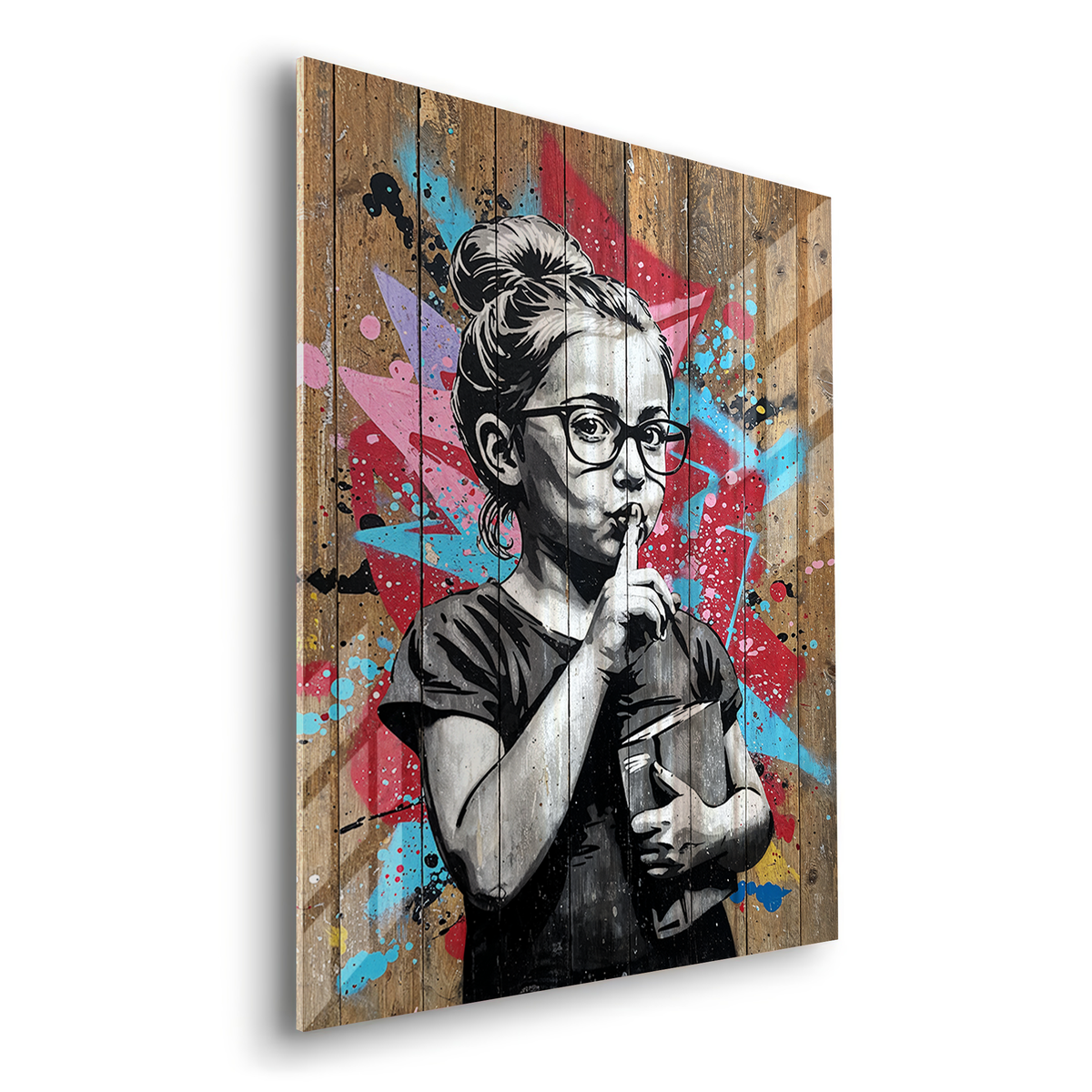 Shhh  - Acrylic - Jasmineart.ae