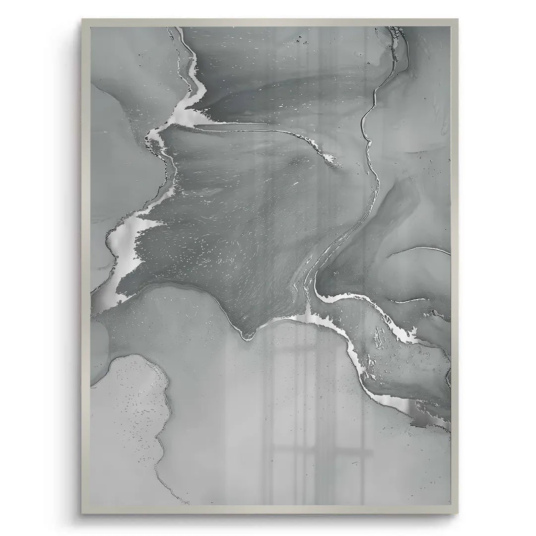 2Abstract ink texture print dark grey and light silver