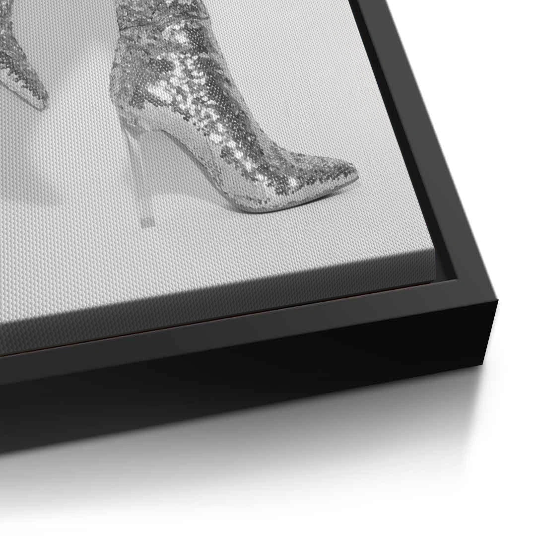 2Silver Sequin Boots - Canvas