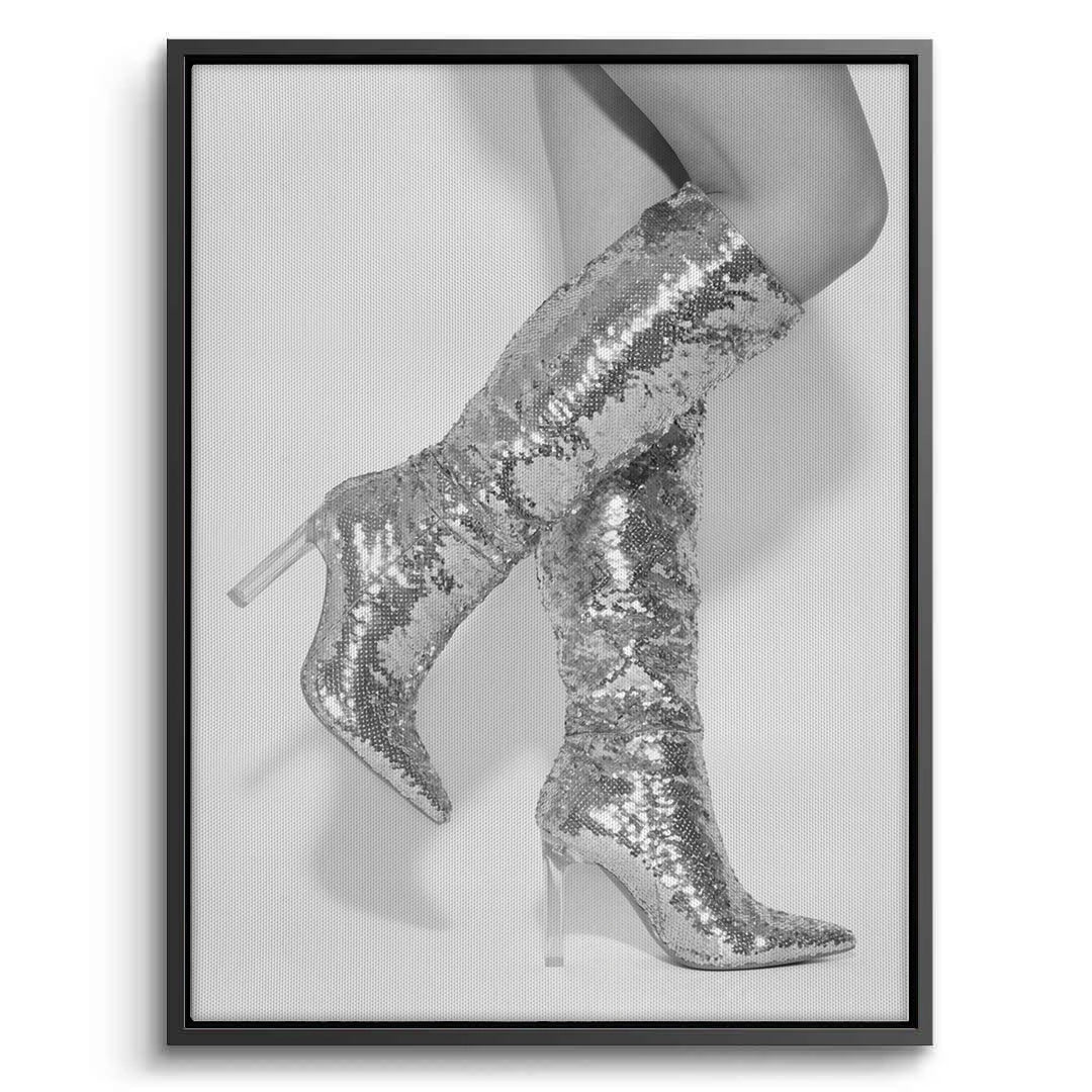 2Silver Sequin Boots - Canvas