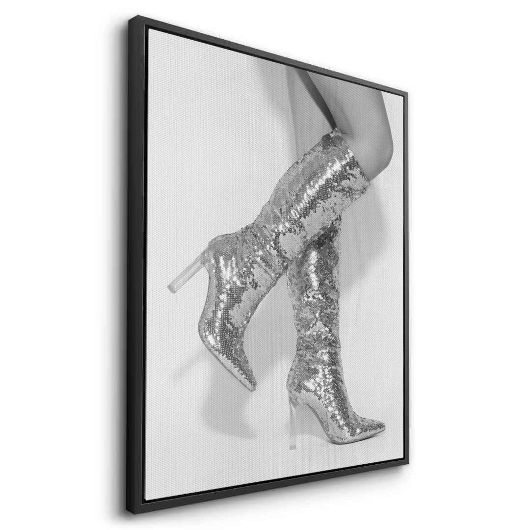 2Silver Sequin Boots - Canvas