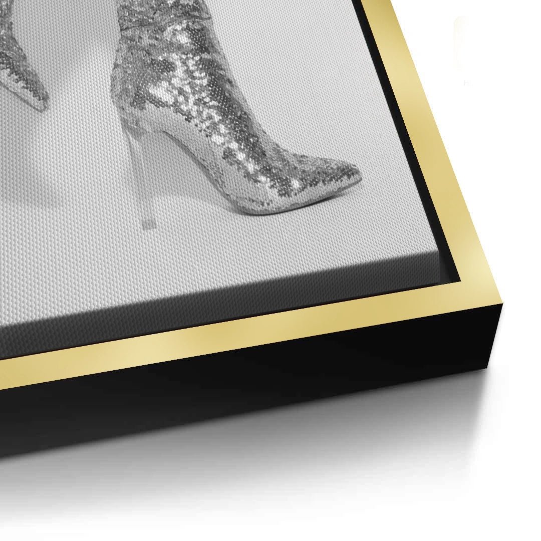 2Silver Sequin Boots - Canvas