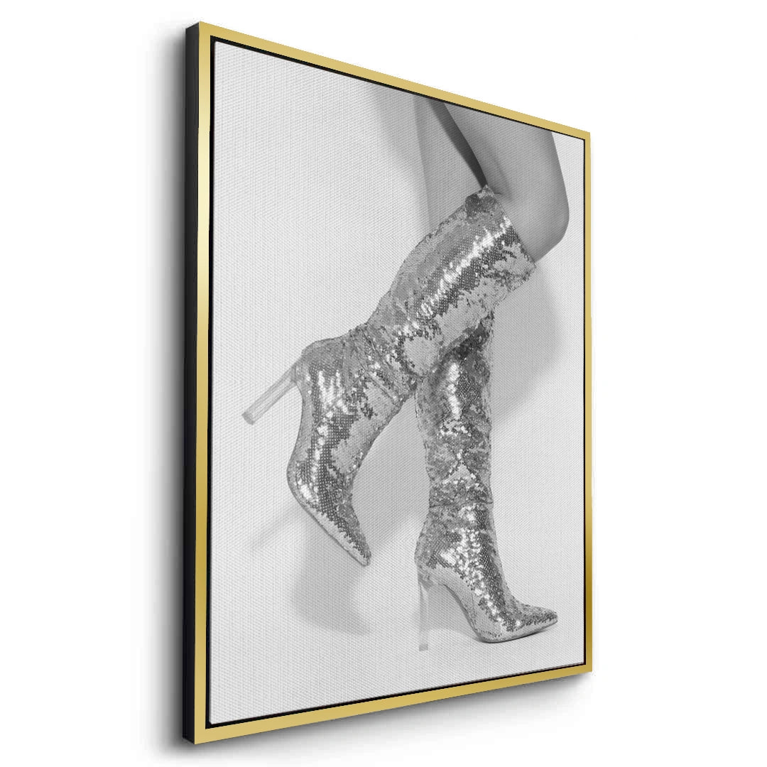 2Silver Sequin Boots - Canvas