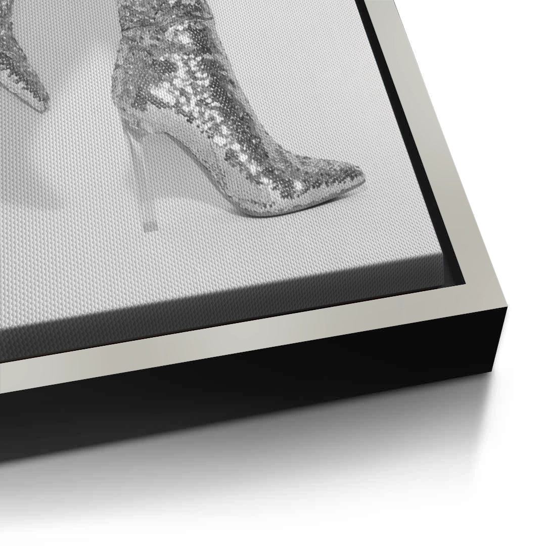 2Silver Sequin Boots - Canvas