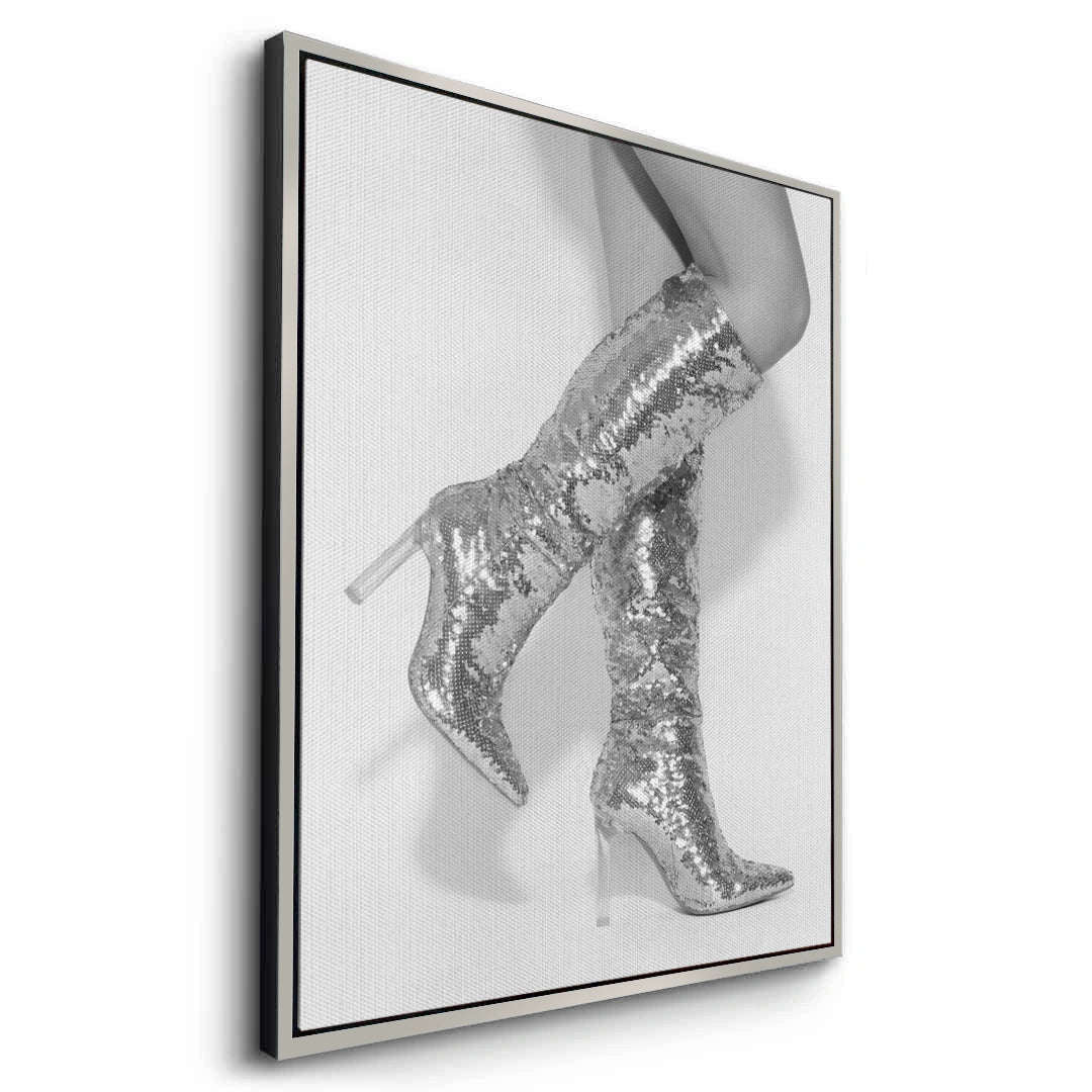 2Silver Sequin Boots - Canvas