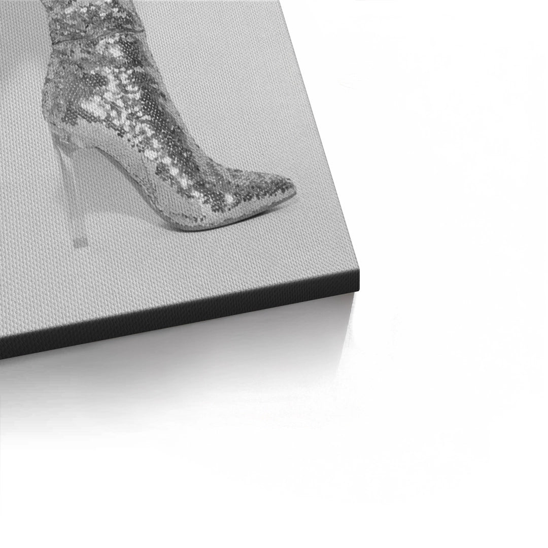 2Silver Sequin Boots - Canvas