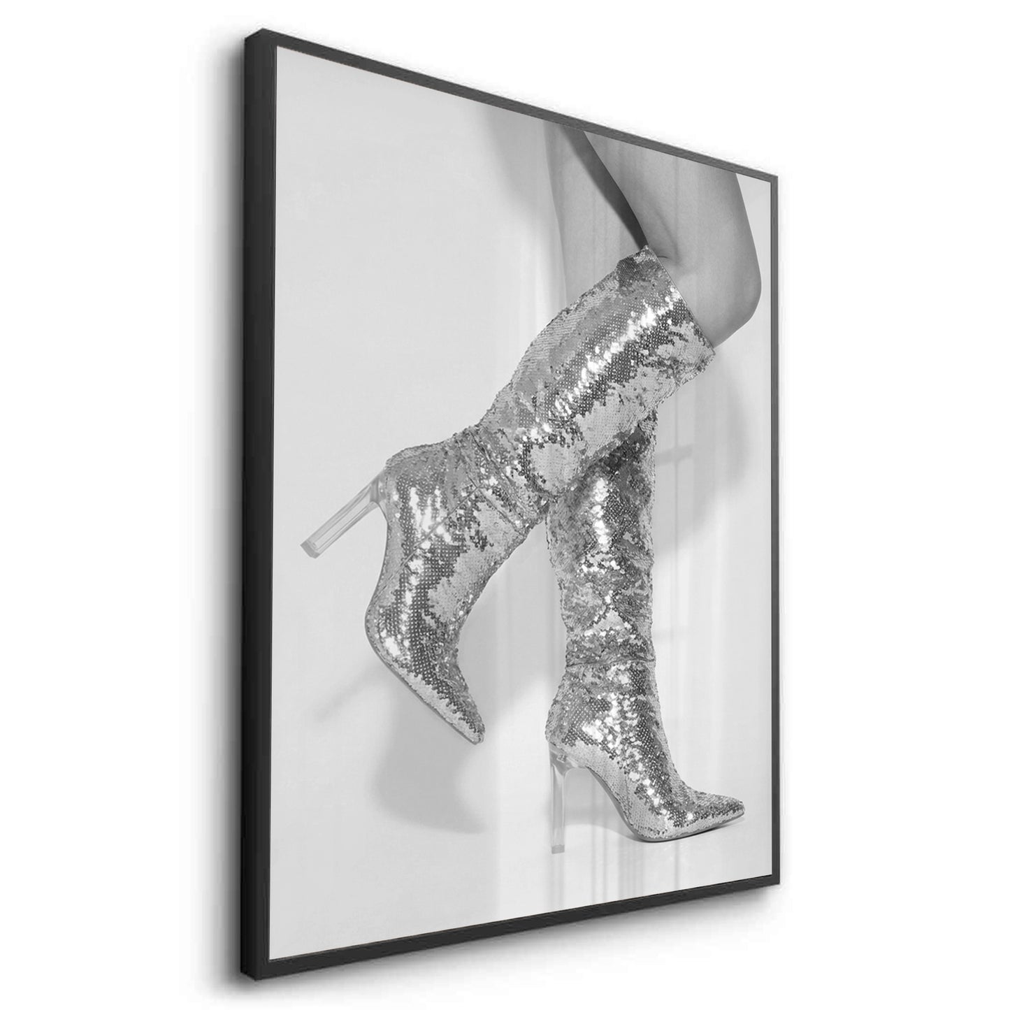 2Silver Sequin Boots - Fine Art