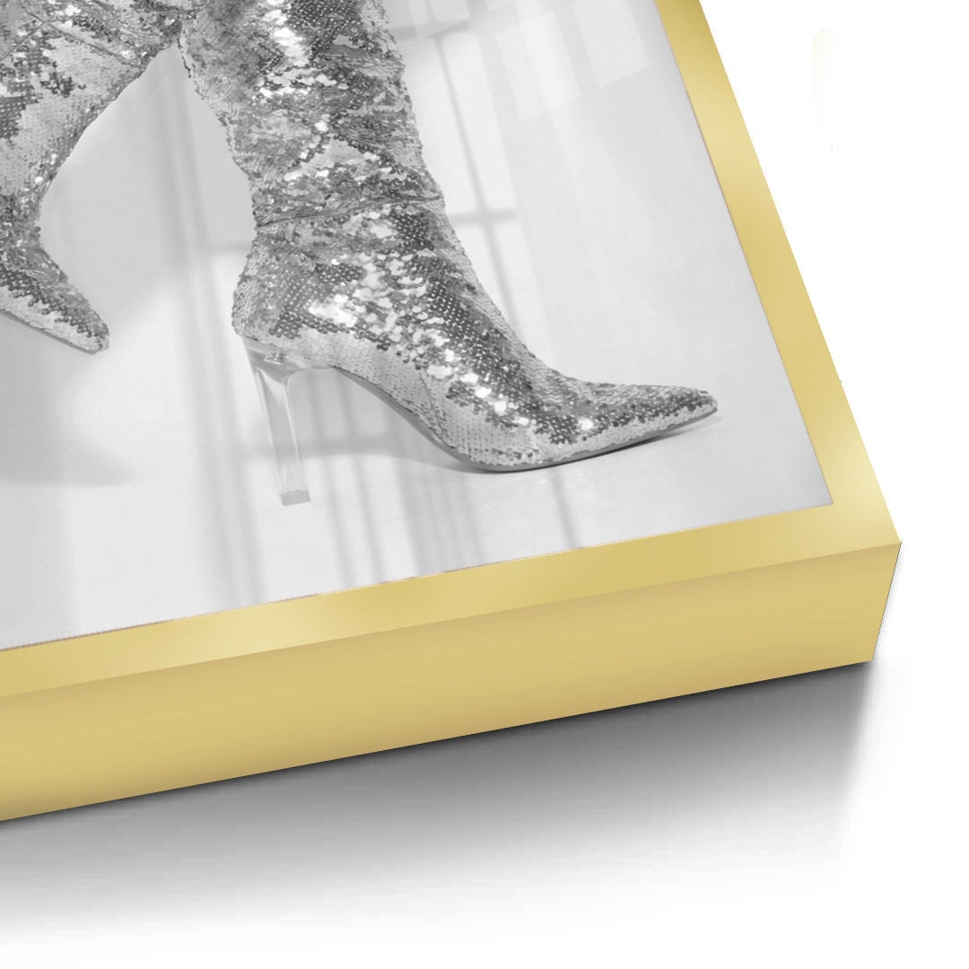 2Silver Sequin Boots - Fine Art